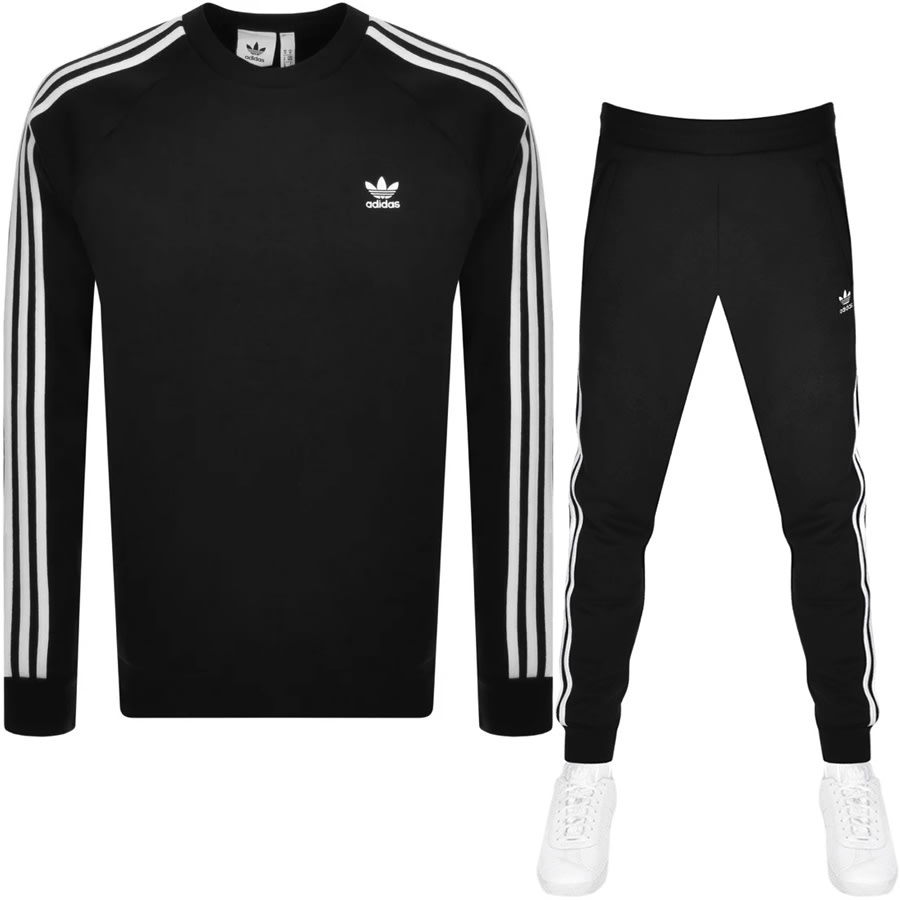 Alternative Image for Productadidas Originals 3 Stripes Tracksuit Black1